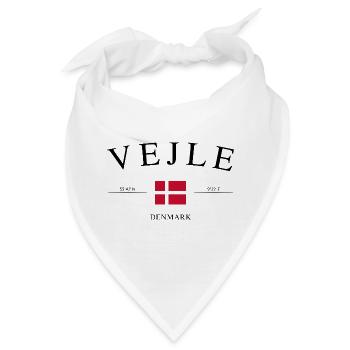 Vejle Dänemark – Urlaub Souvenir & Geschenk - Bandana - Weiß - Vorne