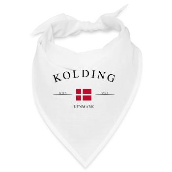 Kolding Dänemark – Urlaub Souvenir & Geschenk - Bandana - Weiß - Vorne