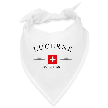 Lucerne Schweiz – Urlaub Souvenir & Geschenk - Bandana - Weiß - Vorne