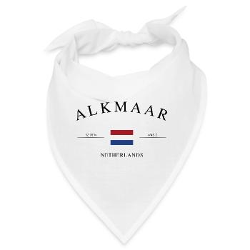 Alkmaar Niederlande – Urlaub Souvenir & Geschenk - Bandana - Weiß - Vorne