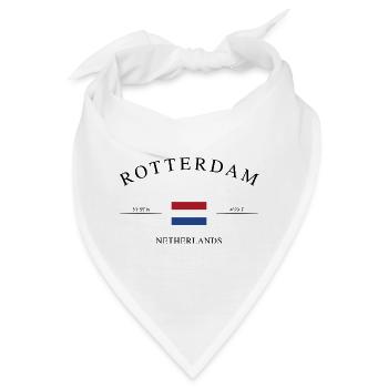 Rotterdam Niederlande – Urlaub Souvenir & Geschenk - Bandana - Weiß - Vorne