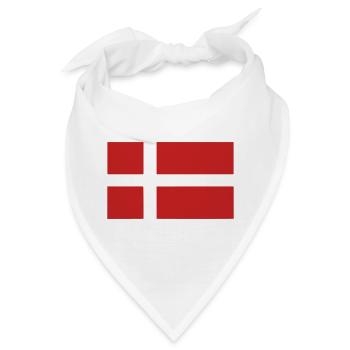 Dänemark Fahne - Bandana - Weiß - Vorne