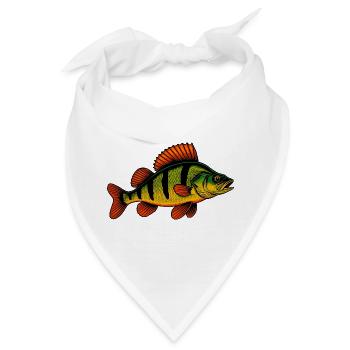 Barsch Flussbarsch Barschangeln Barsche Barsch - Bandana - Weiß - Vorne