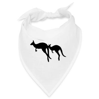 Känguru - Bandana - Weiß - Vorne