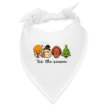 Saisonale Freunde, Herbst bis Weihnachten - Bandana - Weiß - Vorne