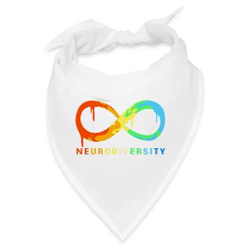 Neurodiversity Autismus Gehirn ADHS Asperger - Bandana - Weiß - Vorne