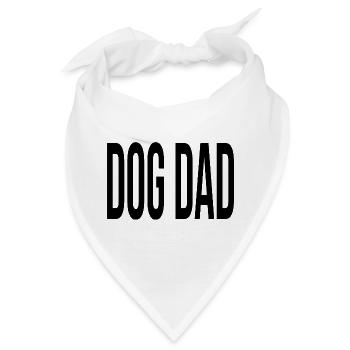 Dog DAD Minimalist–black - Bandana - Weiß - Vorne