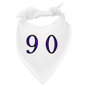 90. 90 JAHRE. 90-JÄHRIGES JUBILÄUM. 90-JÄHRIGES JUBILÄUM. - Bandana - Weiß - Vorne