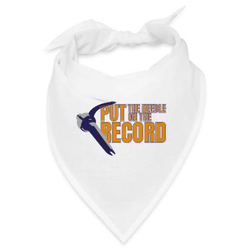 Nadel auf der Platte - Bandana - Weiß - Vorne