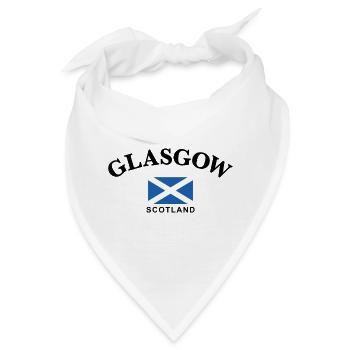Glasgow, Schottland - Bandana - Weiß - Vorne