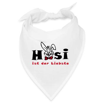 Hasi ist der Liebste Ostern - Bandana - Weiß - Vorne