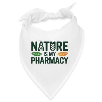 Naturheilkunde Nature ist mein Pharmazeutischer Fachmann - Bandana - Weiß - Vorne
