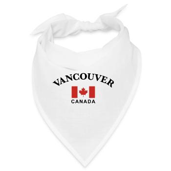 Vancouver, Kanada - Bandana - Weiß - Vorne