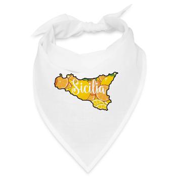 Sizilien Zitrus Motiv - Bandana - Weiß - Vorne