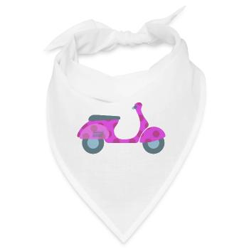 Roller Dots Punkte Frühling Italien Lebensfreude - Bandana - Weiß - Vorne