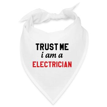 Vertrau mir, ich bin Elektriker: Sicherheit - Bandana - Weiß - Vorne