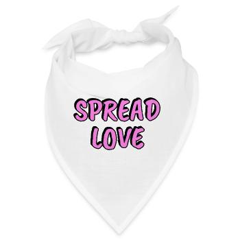 Liebe verbreiten — Pink - Bandana - Weiß - Vorne
