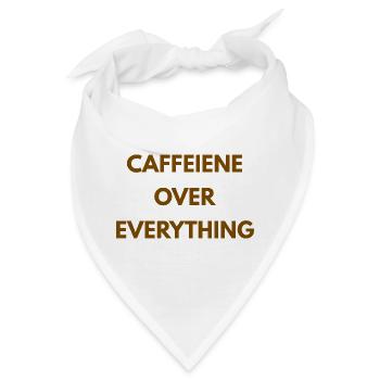 Koffein über alles Minimales Kaffeedesign - Bandana - Weiß - Vorne
