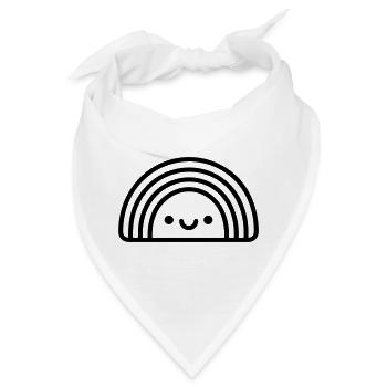 Regenbogen - Bandana - Weiß - Vorne