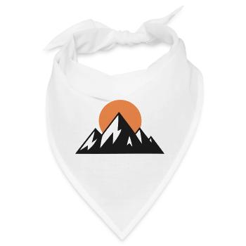 Berge Sonne Alpen Panorama - Bandana - Weiß - Vorne