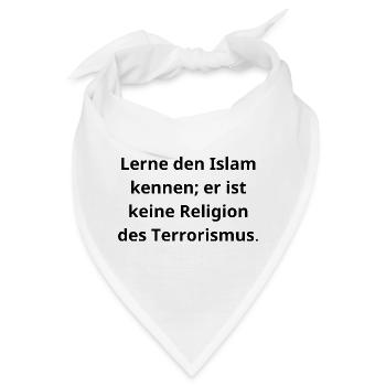 Islam kennenlernen: Frieden statt Vorurteile - Bandana - Weiß - Vorne