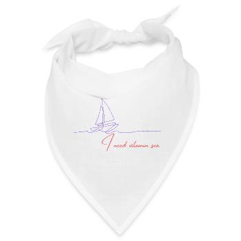 Vitamin Sea Segelmotiv - Bandana - Weiß - Vorne