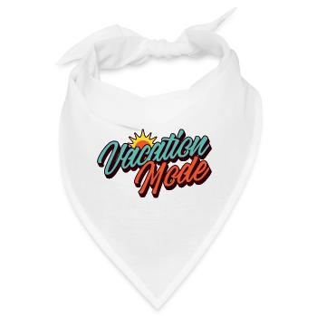 Vacation Mode Urlaubsmodus Retro Sonnen-Design - Bandana - Weiß - Vorne