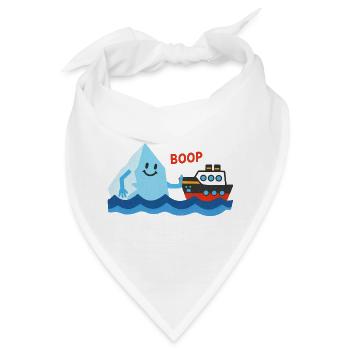 Freundlicher Eisberg stupst ein Schiff - Bandana - Weiß - Vorne