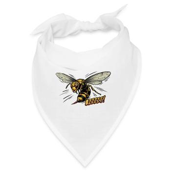 Retro-Stil-Wespe - Bandana - Weiß - Vorne