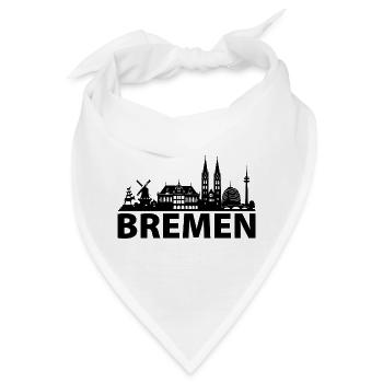 BREMEN Skyline - Bandana - Weiß - Vorne