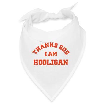Gott sei Dank bin ich Hooligan - Bandana - Weiß - Vorne