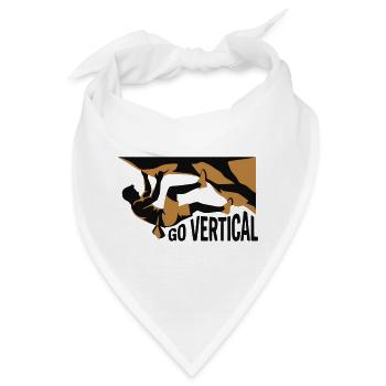 Boulderer Ueberhang Grafik - Bandana - Weiß - Vorne