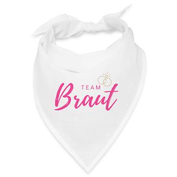 Team Braut Pink Script - Bandana - Weiß - Vorne