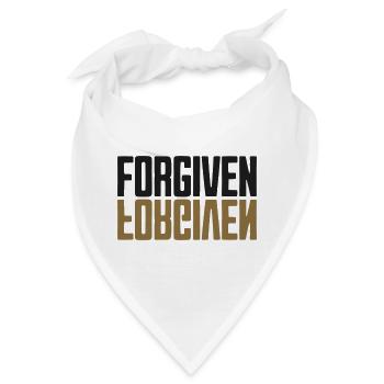 Forgiven Spiegel Design Schwarz Gold - Bandana - Weiß - Vorne