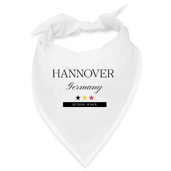 Hannover Deutschland Souvenir Reise minimalistisch - Bandana - Weiß - Vorne