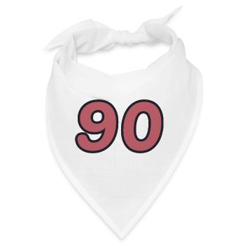 90. 90 JAHRE. 90-JÄHRIGES JUBILÄUM. 90-JÄHRIGES JUBILÄUM. - Bandana - Weiß - Vorne