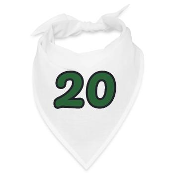 20. 20. JAHRESTAG. 20-JÄHRIGES JUBILÄUM. 20 JAHRE. - Bandana - Weiß - Vorne