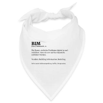 BIM Definition T-Shirt Architekt Bauingenieur - Bandana - Weiß - Vorne