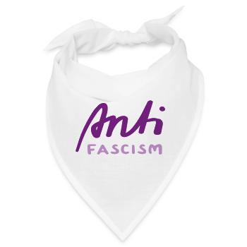 Anti Faschismus - Bandana - Weiß - Vorne