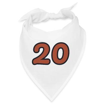 20. 20. JAHRESTAG. 20-JÄHRIGES JUBILÄUM. 20 JAHRE. - Bandana - Weiß - Vorne
