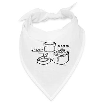 Futterautomat Trinkbrunnen Logo - Bandana - Weiß - Vorne