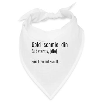 Goldschmiedin Substantiv Definition Geschenk - Bandana - Weiß - Vorne