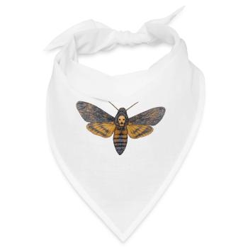 Sphinx-Schädel-Nacht-Schädel-Schmetterling - Bandana - Weiß - Vorne