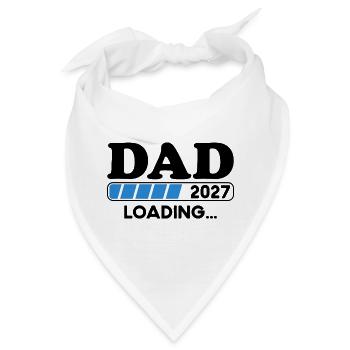 Dad 2027 Loading Papa Baby Geschenk - Bandana - Weiß - Vorne