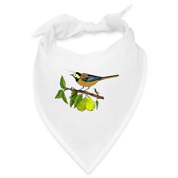 Bunter Vogel - Bandana - Weiß - Vorne