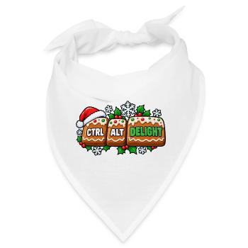Ctrl Alt Delight Weihnachtsdesign - Bandana - Weiß - Vorne