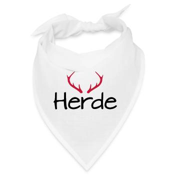 Herde Geweih Hirschgeweih - Bandana - Weiß - Vorne