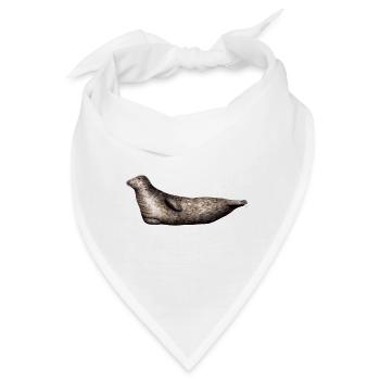 Grau Siegel - Siegel Grau - Grau Phoque - Bandana - Weiß - Vorne
