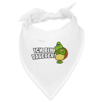 ich bin dagegen - Bandana - Weiß - Vorne