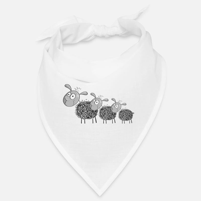 Three wool sheep - sheep cartoon Bandana